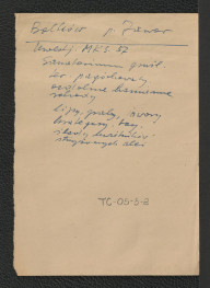 wypis z kwestionariusza Ministerstwa Kultury i Sztuki z 1957 roku, skan 1