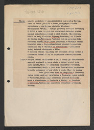 wypis z prawdopodobnie z Słownika Geograficznego Królestwa Polskiego zawierający informacje dotyczące usytuowania miasta oraz jego wczesnych dziejów, skan 1