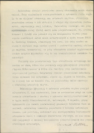 Koreferat z dnia 6 czerwca 1953 r. do projektu szkicowego wnętrz "Domu Kawalerskiego" w Świerklańcu, skan 2