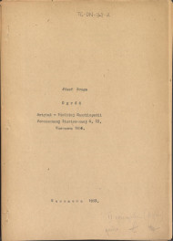 Józef Drege, "Ogród". Artykuł w Wielkiej Encyklopedii Powszechnej Ilustrowanej, Warszawa 1904. - odpis w formie maszynopisu - 2 egz., skan 1