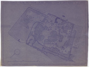 plan sytuacyjny parku (odbitka), 1:1000, skan 1