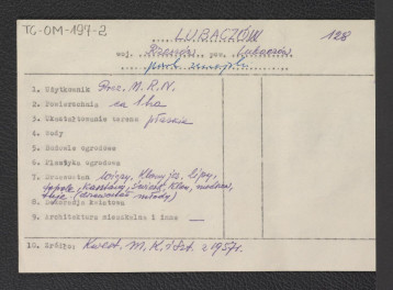 wypis z Kwestionariusza Ministerstwa Kultury i Sztuki z 1957 r., skan 1