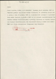 odpis z dnia 13 grudnia 1963 r. pisma Prezesa Rady Ministrów informujący o powołaniu z dniem 11 kwietnia 1957 r. Gerarda Ciołka na członka Komisji Kwalifikacyjnej dla Pracowników Nauki, skan 1