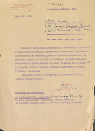 pismo Pełnomocnika Ministra Kultury i Sztuki do spraw zabezpieczenia i konserwacji zespołu zamkowego w Krasiczynie z dnia 7 lutego1966 r. w sprawie omówienia wstępnego projektu rekonstrukcji parku, skan 1
