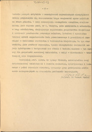 recenzja z dnia 16 czerwca 1965 r. opinii Komisji Rady Wydziału Ekonomiczno-Rolniczego SGGW w sprawie wniosku o powołanie kierownika Katedry Budownictwa Wiejskiego SGGW Ignacego Tłoczka na stanowisko profesora zwyczajnego tejże uczelni , skan 2