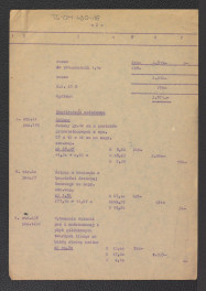 tabela elementów scalonych do kosztorysu szczegółowego na budowę pawilonu campingowego pięciosegmentowego krytego eternitem z dnia 6 lipca 1959 roku, skan 3