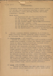 Protokół z objazdowej Komisji Konserwatorskiej w dniach 31 marca 1947 r. i 1 kwietnia 1947 r. zwołanej przez Kenserwatora Województwa Krakowskiego w sprawie opieki nad miasteczkami: Lipnicą Murowaną, Czchowem, Zakliczynem, Ciężkowicami i Tuchowem, skan 1