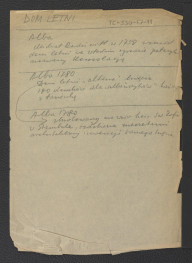 zwięzłe wypisy, być może na podstawie Alby, 1780 dotyczące domu letniego , skan 1