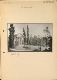 ilustracja związana z hasłem - domek - Domek Grecki w Puławach (widok z epoki), skan 1