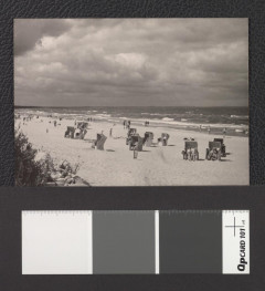 plaża (fotografia dwubarwna w formie pocztówki), skan 1