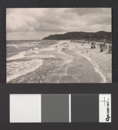 plaża (fotografia dwubarwna w formie pocztówki), skan 3
