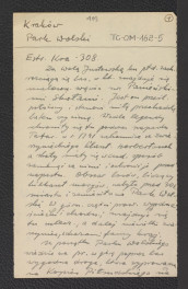 wypisy z Estreicher K., Kraków: przewodnik dla zwiedzających miasto i jego okolice, Kraków, 1931, s. 308 zawierające zwięzłą charakterystykę miejscowego parku, skan 1