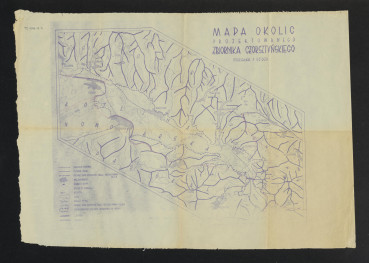 Mapa okolic projektowanego zbiornika czorsztyńskiego w skali 1:25000, skan 1