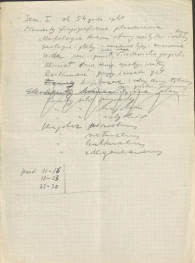 fragmenty brudnopisów konspektów oraz program wykładów na Wydziale Architektury Politechniki Warszawskiej z planowania zieleni w osiedlach i w krajobrazie , skan 13