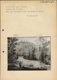 ilustracja związana z hasłem - grobowiec - kopia sarkofagu rzymskiego konsula Lucjusza Korneliusza Scypiona zwanego Barbatus w ogrodzie pałacowym w Puławach (obraz Jana Piotra Norblina de La Gourdaine), skan 1