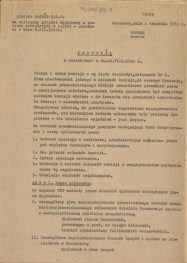 Protokół z posiedzenia z dnia 22 sierpnia 1963 r. Komisji Nagród Towarzystwa Urbanistów Polskich wraz z załącznikami, skan 1