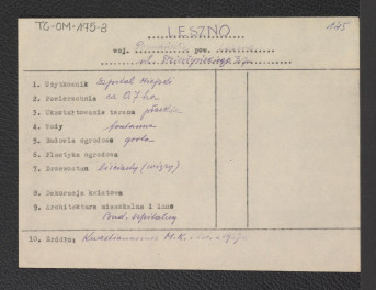 wypis z Kwestionariusza Ministerstwa Kultury i Sztuki z 1957 r., skan 1