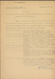 Koreferat z dnia 30 czerwca 1952 r. do projektu podstawowego odbudowy Domu Gościnnego w Ośrodku Wypoczynkowym w Świerklańcu, skan 1