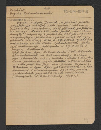 wypis z Kawecki S., s. 51 dotyczący dziejów oraz charakteru miejscowego ogrodu, skan 1