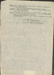 zaproszenie z dnia 14 listopada 1960 r. na sesję zorganizowaną w związku z dziesiątą rocznicą śmierci profesora Tadeusza Tołwińskiego, skan 2