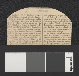 fragment ogrodu pojezuickiego (wycinek z „Tygodnika Ilustrowanego” z 1911 roku zawierający dwubarwną reprodukcję fotografii), skan 2