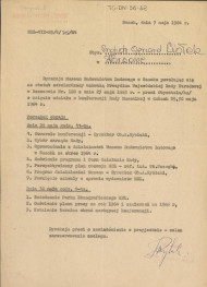 prośba dyrektora Muzeum Budownictwa Ludowego w Sanoku z dnia 7 maja 1964 r. o udział w konferencji Rady Muzealnej, skan 1