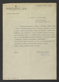 oferta z 14 marca 1958 r. ze strony Centralnego Zarządu Muzeów i Ochrony Zabytków Ministerstwa Kultury i Sztuki dla G. Ciołka na dokonanie ekspertyzy wraz z koreferatem odnośnie miejscowego parku, skan 1