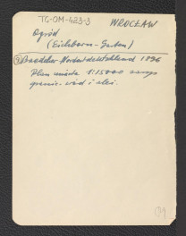 dwa odnośniki z Baedeker, Nordesdeutschland (1896) wzmiankujące plan miasta w skali 1:500 oraz nowy park we wspomnianej miejscowości, skan 2