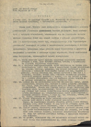 opinia o pracy Ignacego Tłoczka pt. "Materiały do planowania terenów zieleni wiejskiej. Systematyka przedmiotu", skan 1