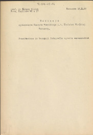 recenzja opracowania Henryka Lisowskiego pt. "Zieleńce wielkiej Warszawy" z dnia 18 stycznia 1956 r. (wydane pt. "Zieleń Warszawy" w 1956 r.), skan 1