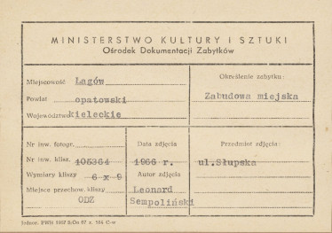 Fragment zabudowy miejskiej przy ul. Słupskiej - metryczka


, skan 1