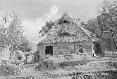 zamek - ruiny, odbudowa, skan 1