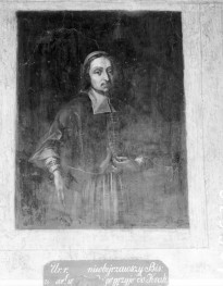 pałac Biskupów Krakowskich - Izba Stołowa Górna /sala portretowa/ /I p./ - ściana północna - portret Stanisława Dąmbskiego, skan 1