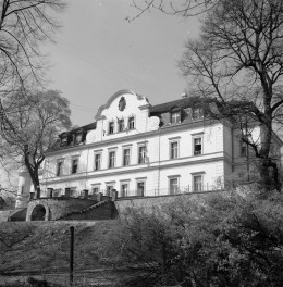 pałac von Strachwitzów - elewacja południowa /ogrodowa?/, skan 1