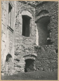 Ruiny zamku  Krzyżtopór  -  fragment murów , skan 1