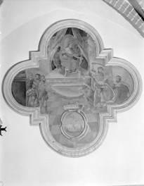 Opactwo Cystersów - wnętrze: kapitularz. Malowidło alegoryczne., skan 1