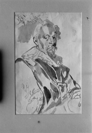 Muzeum Śląskie we Wrocławiu, obraz Michałowski Piotr - "Popiersie Hiszpana", 283x185 mm, skan 1