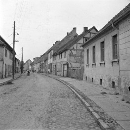 domy - elewacje frontowe od ulicy, elewacja ryglowa, skan 1