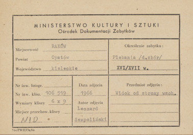 Plebania d. zbór - widok ogólny - metryczka, skan 1