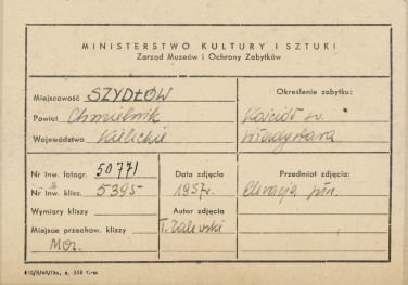 Kościół parafialny  - widok ogólny od strony płd. - wsch. na elewację płd. - metryczka, skan 1