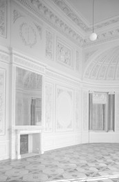 pałac Potockich / Tyszkiewiczów - sala balowa - ściana z kominkiem, skan 1