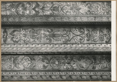 Pałac biskupów - wnętrze , I pokój kapituły,  fragment polichromii stropu , skan 1