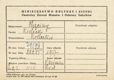 d. zespół klasztorny Klarysek - widok na kościół i dzwonnicę - metryczka, skan 1