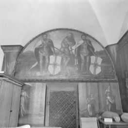 ratusz miejski - wnętrze - sala sądowa - obraz z Założycielami, skan 1