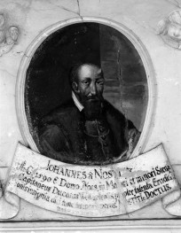 pałac - wnętrze: portret Jana Nostitza w fasecie sali balowej, skan 1