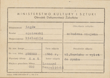 Fragment miasta - wylot ul. Bardzkiej na rynek - metryczka


, skan 1