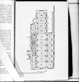 żródło: T. Mroczko, Architektura gotycka na ziemi chełmińskiej, PWN 1980 - kościół franciszkanów - rzut poziomy (przed rozbudową), skan 1