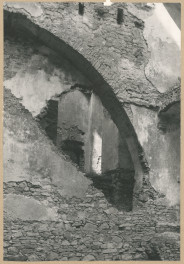 Ruiny zamku  Krzyżtopór  -  fragment korpusu głównego, skan 1