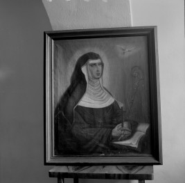 klasztor ss. Mniszek Benedyktynek - zbiory - obraz św. Scholastyka z XIX wieku, skan 1