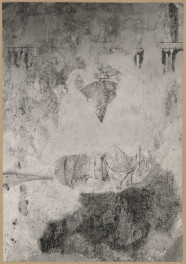 Zespół klasztorny - kościół, wnętrze, prezbiterium, fragment malowidła ściennego, skan 1